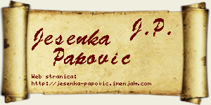 Jesenka Papović vizit kartica